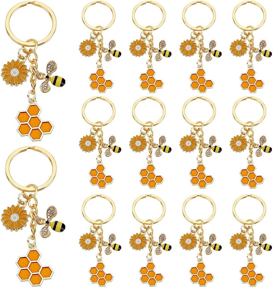 Meefisher Cute Honey Bee Enamel Keychain - Teacher Appreciation Gift, Bumblebee Bag Charm - View #12