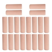 20Pcs Beech Granule Blocks Delicate Geometic Wood Blocks Kids Building Blocks Education Toys (9CM Cylinder)
