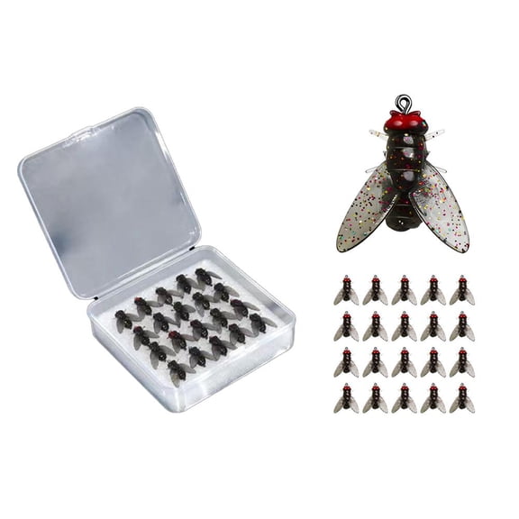 20Pcs Bionic Fly Fishing Bait Color Small Fly Hook Fly Fishing Bait New S9S3