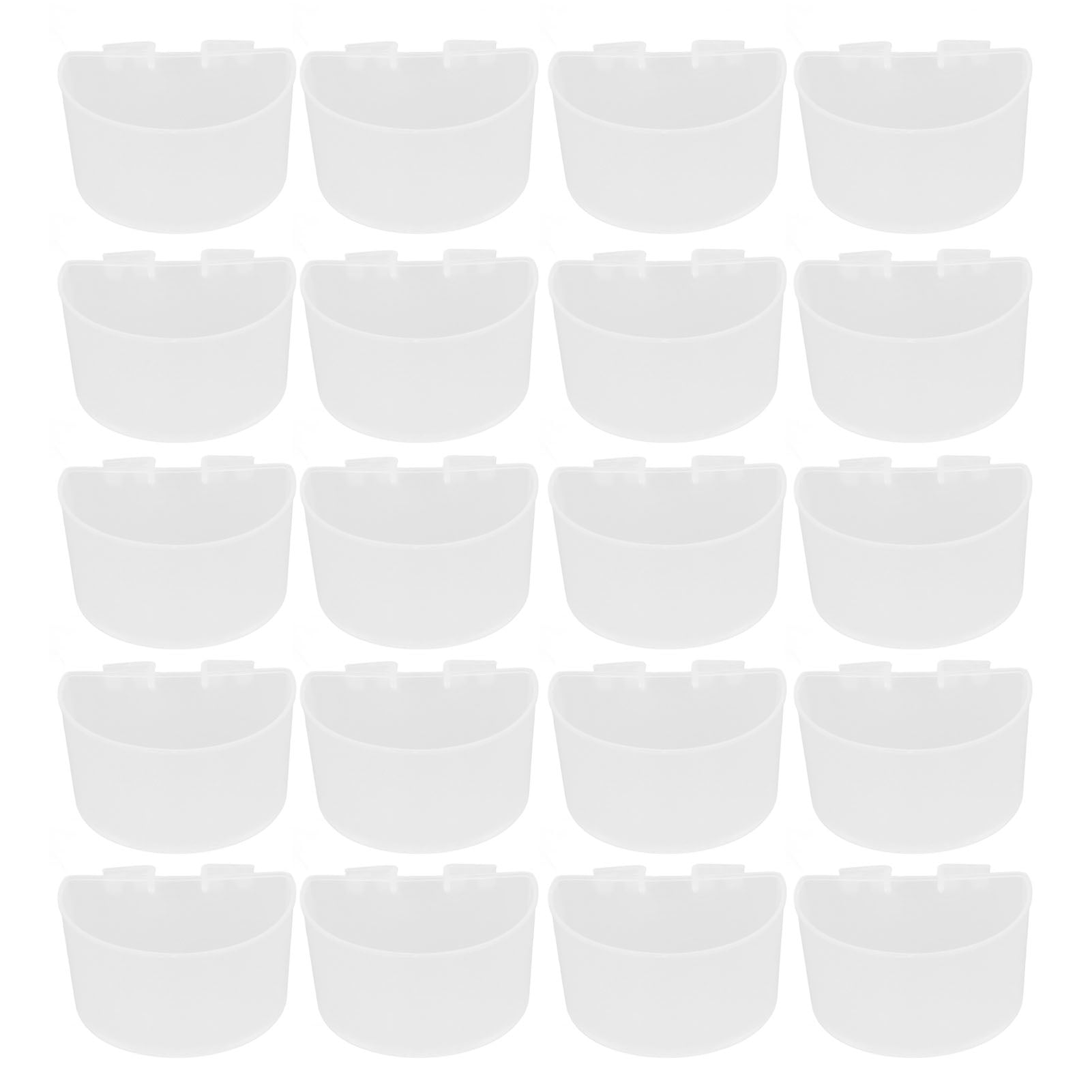 PATIKIL 12-Pack Mini Bird Feeder Cups – Hanging Plastic Water & Food Bowls For Parrot, Pigeon, Chicken