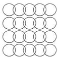 thumbnail image 1 of 20Pcs Black 50mm Dia 2mm Thickness Nitrile Rubber O Ring NBR Sealing Grommets, 1 of 2