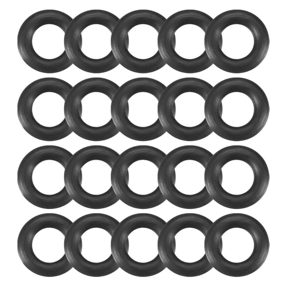 20Pcs Black 8mm Dia 2mm Thickness Nitrile Rubber O Ring NBR Sealing Grommets