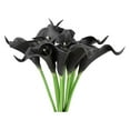 thumbnail image 1 of 20Pcs Black Artificial Calla Lily Bridal Wedding Artificial 𝐅ake Flowers Party Decor Bouquet PU 𝐑eal 𝐓ouch Flower, 1 of 9