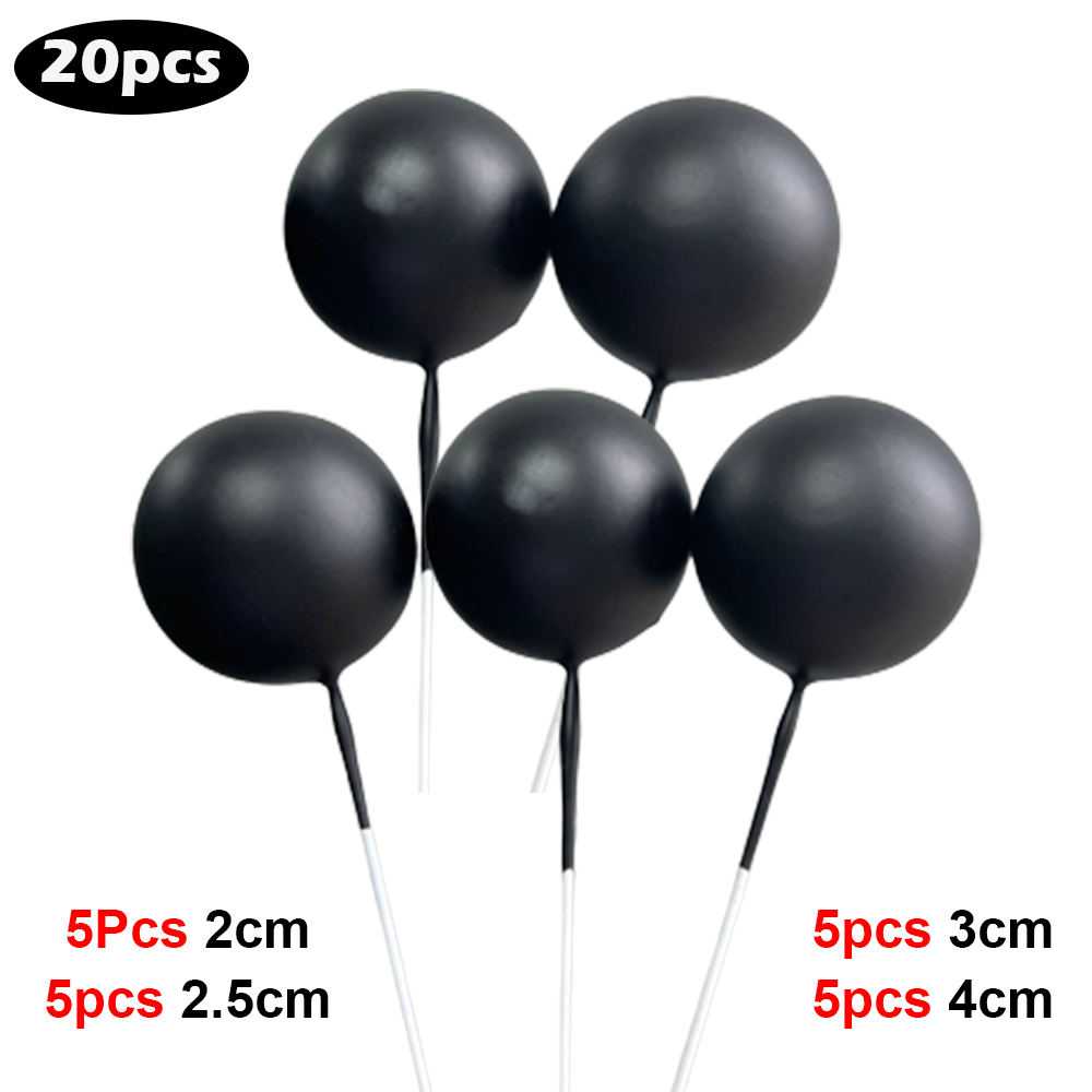 55 Pieces Mini Balls Cake Toppers 5 Sizes Foam Ball | Desertcart