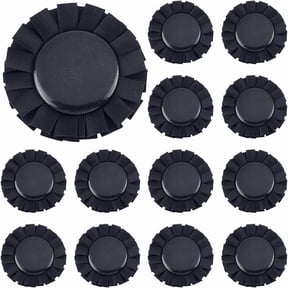 20Pcs Black Blank Award Ribbon Button Pin Brooch Winner Victory Ribbons Flat Round Badge Grand Prize for DIY Classroom Party Accessory Competition Sports Event School Contests Show Black