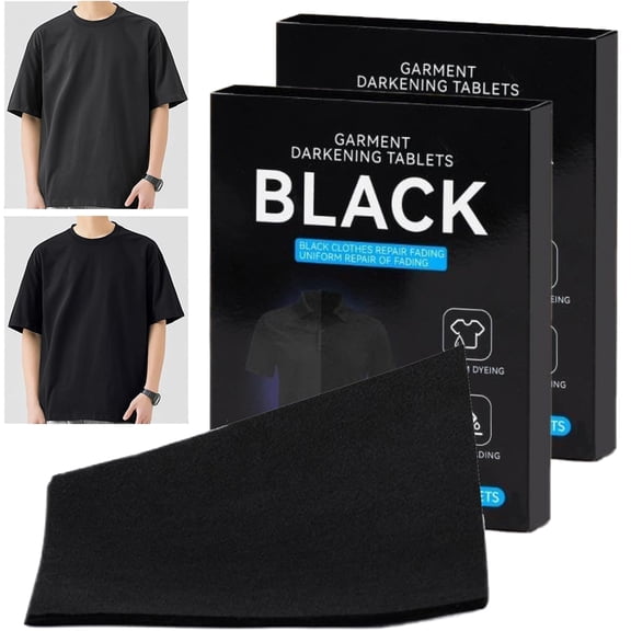 20Pcs Black Fabric Dye, Dye Washing Machine Fabric Dyes Pod for Clothes, Blackening Restore Color Sheets, Easy to Use Dyes for Natural Fabrics: Cotton, Wool, Wood, & Linen, Ultra Concentrated Colors