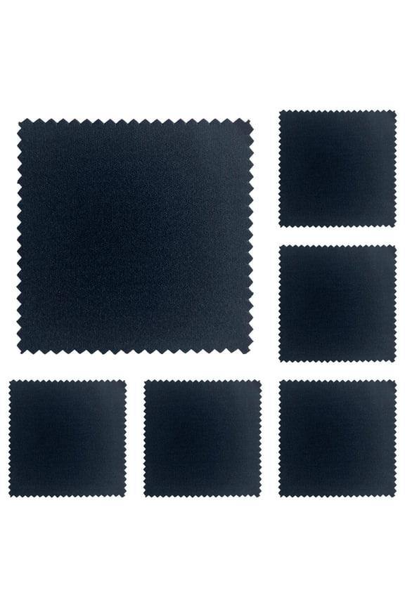 20Pcs Black Jewelry Cleaning Cloth, Lightweight Silver Polishing Cloth, for Sterling Silver, Gold, Brass, Silverware, Coin, Ring, Watch and More, Durable & Reusable, Easy to Clean(Black,3.1x3.1")