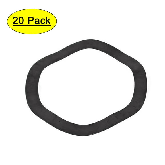 20Pcs Black Metal Wavy Wave Crinkle Spring Washers M40 40 x 50 x 0.5mm