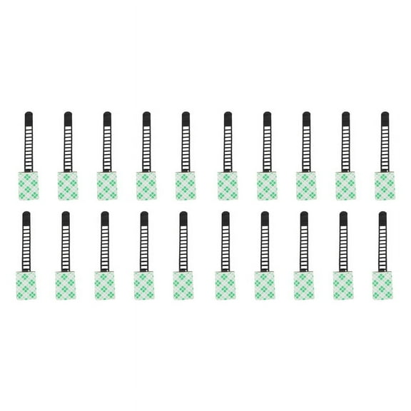 20Pcs Black Sticky Adjustable Wire Ties Cable Clips Clamp Plastic Self Adhesive Cable Ties Fix Holder Clips