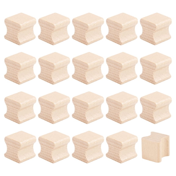 20Pcs Blank Wood Rubber Stamp Mounts