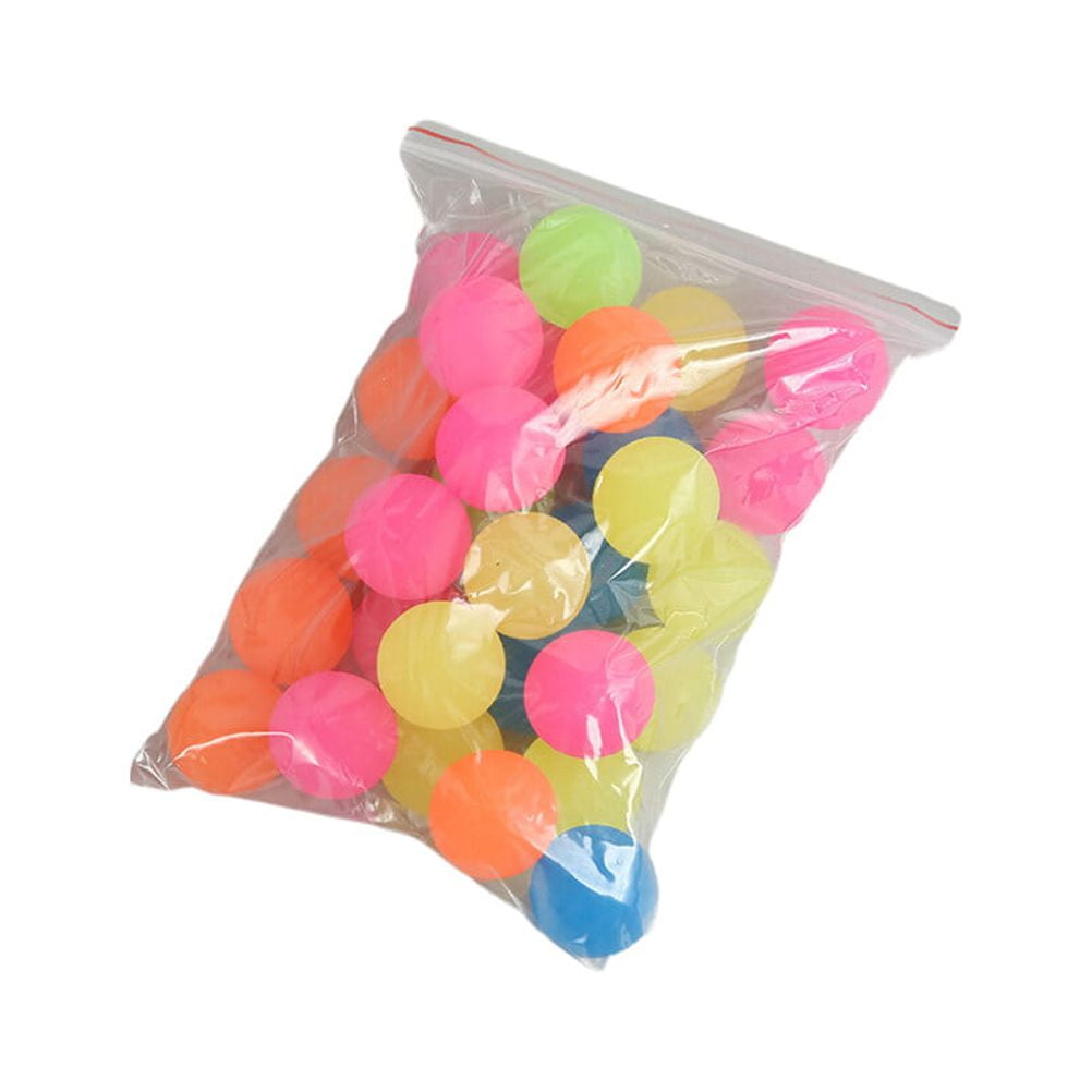 20Pcs Bouncy Ball Solid Rubber Jumping Ball Funny Kids Toy Fluorescent
