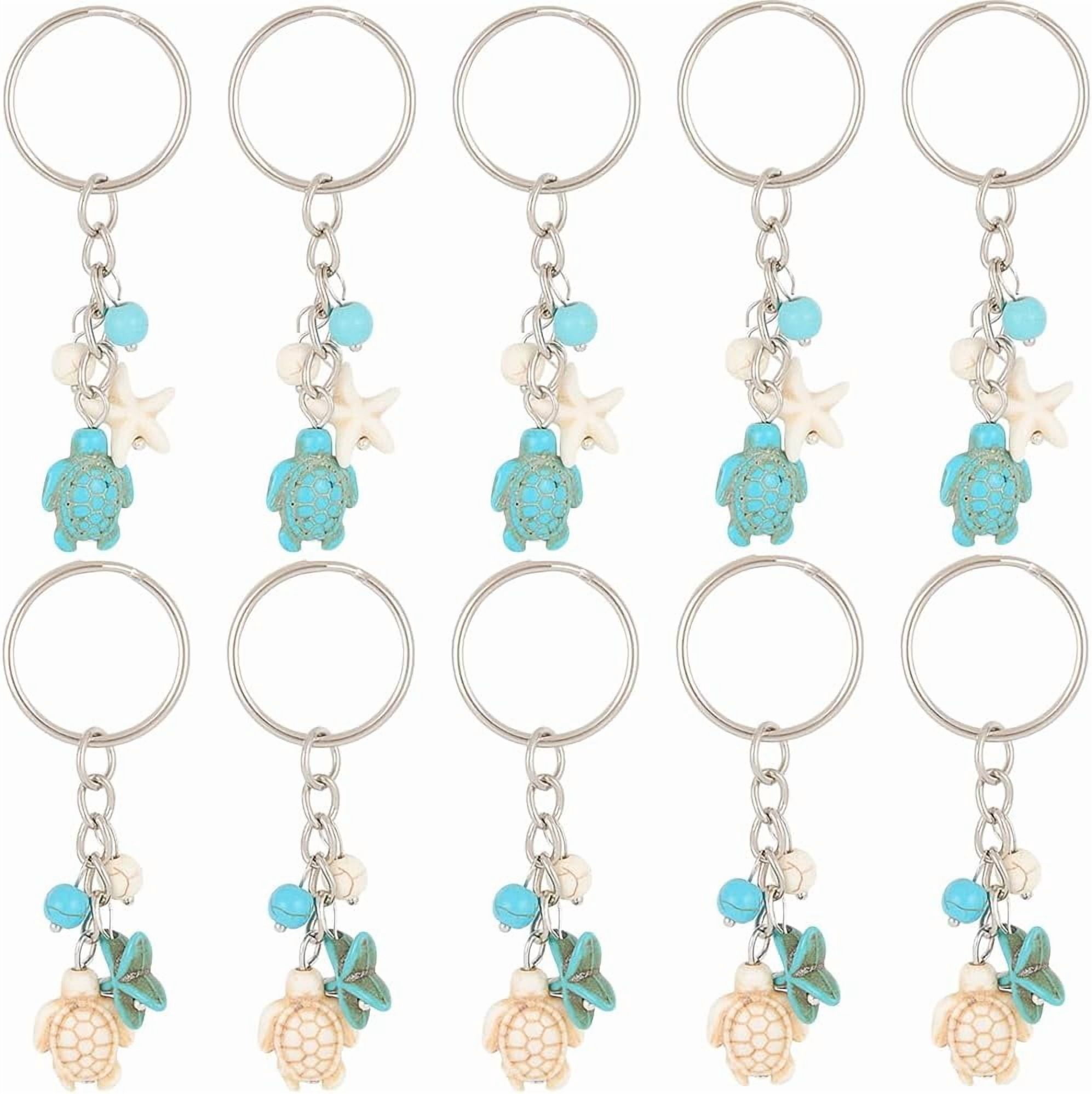 20Pcs/Box Lucky Sea Turtle Keychain Ocean Key Chain Bulk Turquoise ...