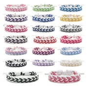 20Pcs Braided Friendship Bracelet with a Sliding Knot Closure, Handmade Adjustable Woven String Bracelet, Best Friend Bracelets, Rope Bracelet, Colorful Boho Bracelets