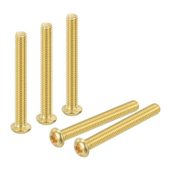 20Pcs Brass Machine Screws, M3x25mm Phillips Pan Head Fastener Machinery Bolts