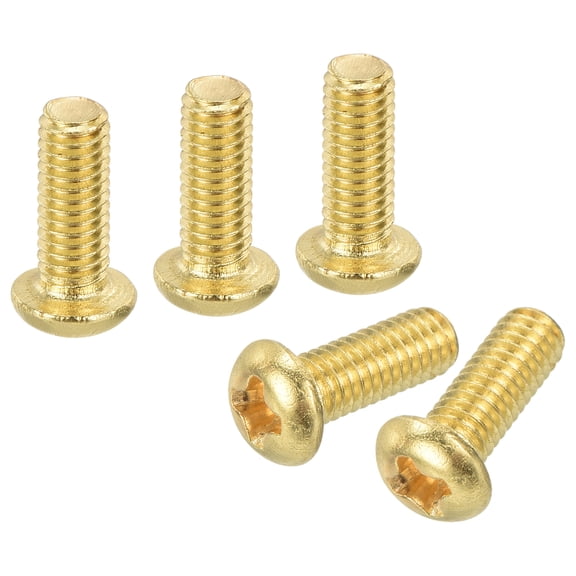 20Pcs Brass Machine Screws, M3x8mm Phillips Pan Head Fastener Machinery Bolts