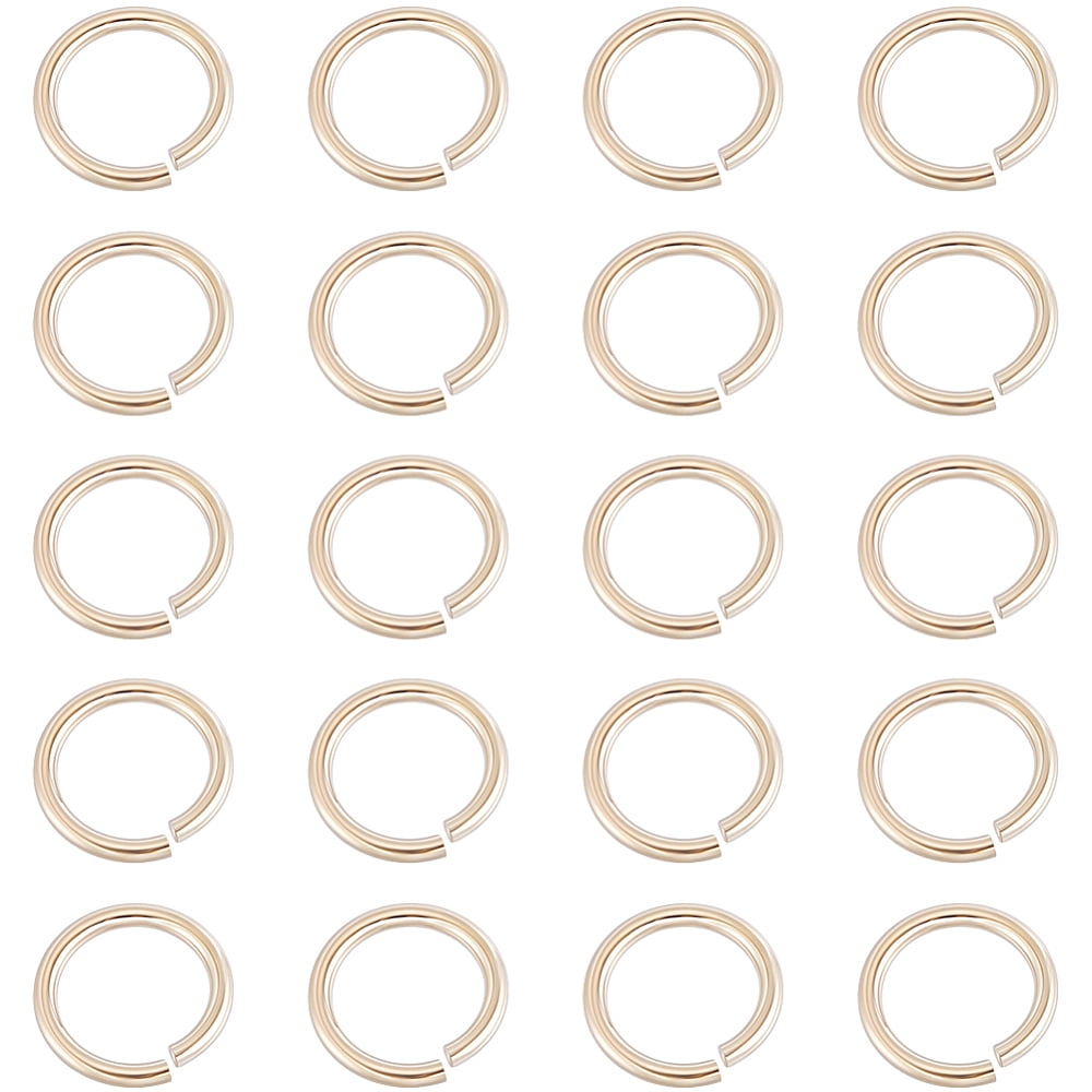 20Pcs Brass Open Jump Rings Real 14K Gold Filled 5x0.64mm Inner Diameter: 4mm