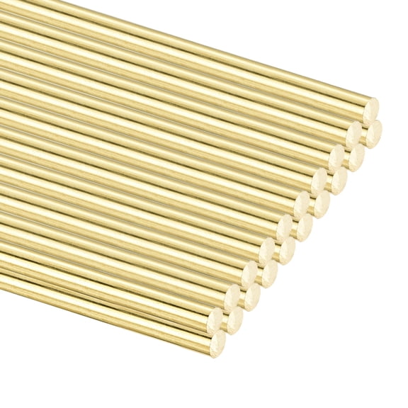 20Pcs Brass Round Rods, 1mm OD x 200mm Length Solid Stock Lathe Bar for Crafts