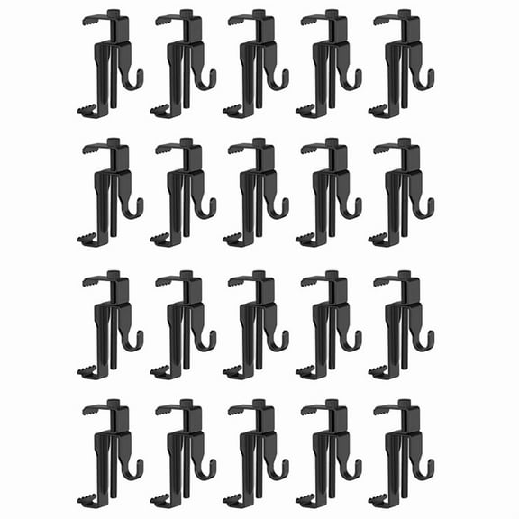 20Pcs Brick Clips,Heavy Duty Wall Brick Clips or Brick Hangers,Brick Hangers No Drill Pure Metal Screws,20 x Brick Clips,Black
