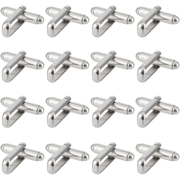 20Pcs Bullet Cufflinks Cufflinks Studs Stainless Steel Silver Bullet Head Shaped Suits Cufflink Stud Button