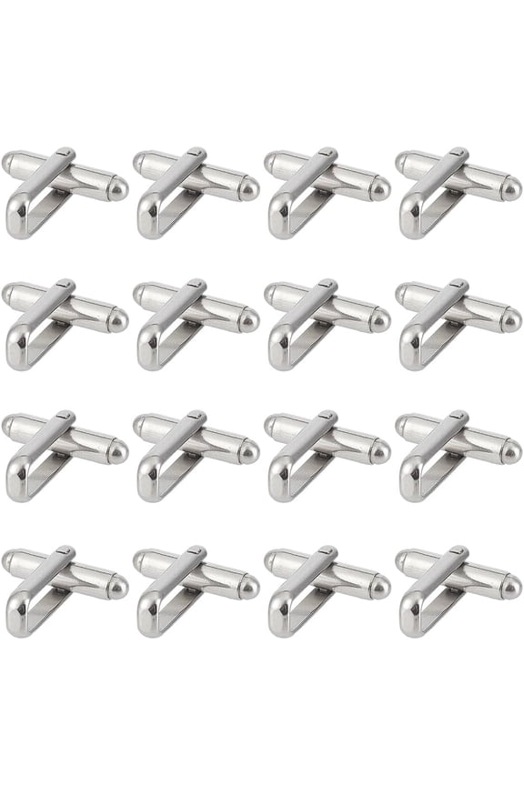 20Pcs Bullet Cufflinks Cufflinks Studs Stainless Steel Silver Bullet Head Shaped Suits Cufflink Stud Button