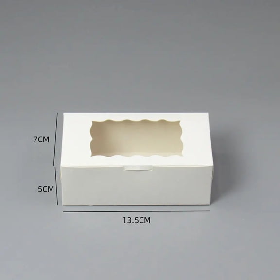 20Pcs Cake Carriers, Square Box With Lid, White Bread Box With Window, For Pies, Donuts, Muffins, Chocolates, Weddings, Parties