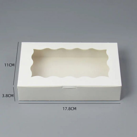 20Pcs Cake Carriers, Square Box With Lid, White Bread Box With Window, For Pies, Donuts, Muffins, Chocolates, Weddings, Parties
