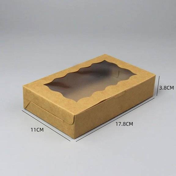20Pcs Cake Carriers, Square Box With Lid, White Bread Box With Window, For Pies, Donuts, Muffins, Chocolates, Weddings, Parties