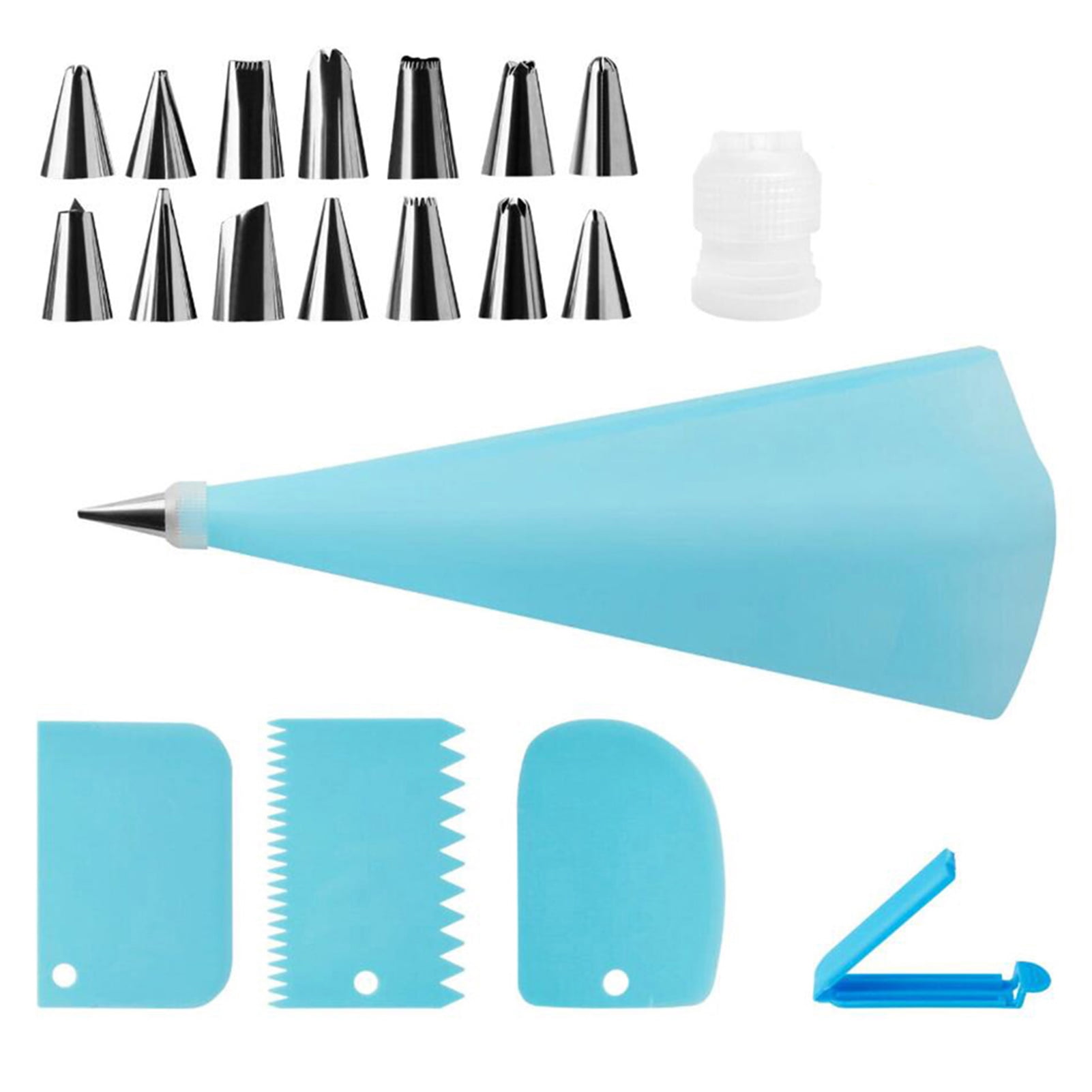 20Pcs Cake Decorating Tool Kit Baking Fondant Supplies Piping Bag