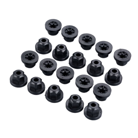 20Pcs Car Plastic Body Nut Flange Clips 10mm Hex Fastener Rivets For Mercedes-Benz 7 Series 003-990-02-51 For BMW 16-13-1-176-747