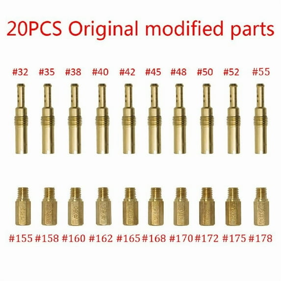 20Pcs Carburetor Main Jet Carburetor Injector Nozzle Fit for GY6 CVK PWK PE