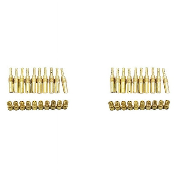 20Pcs Carburetor Main Jet Kit & 20Pcs Slow/Pilot Jet for PWK CVK PWM KSR Motorcycle Carburetor