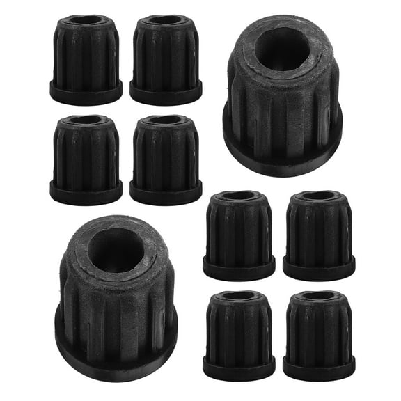 Black Plastic Caster Socket Inserts for Furniture Legs with Thick and Tough Material 20 Pieces