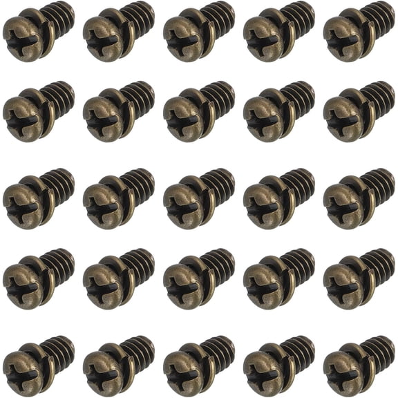 20Pcs Ceiling Fan Blade Screws, 1/4"-20 x 3/8 Carbon Steel Phillips Pan Motor Replacement Screw for Lighting Ceiling Fan, Copper