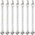 thumbnail image 1 of 20Pcs Chain Extenders for Necklaces Brass Cable Chain Extension Adjustable Chain Links with Lobster Clasp Heart Chain Tabs for DIY Jewelry Making Bracelet Anklet Accessories Silver 2.6Inch DIY, 1 of 9