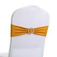thumbnail image 1 of 20Pcs Chair Sashes Bows Stretch Chair Cover Band with Buckle Slider for Wedding Party Reception Banquet Decoration-golden, 1 of 5