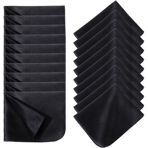 20Pcs Chamois Cloth Shammy Towel Suede Car Wash Towel Fiber Glasses Cleaning Cloth Black Absorbent Fast Drying Suede Car Wash Cloth