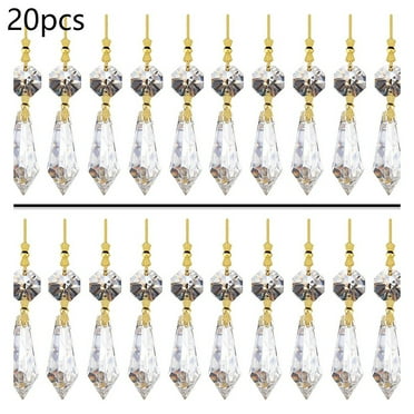 20Pcs Chandelier Crystals Clear Teardrop Crystal Pendants Hanging Crystals