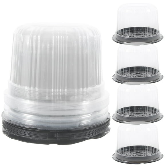 20Pcs Chiffon Cake Box Round Cake Box Small Cake Box Clear Cake Container Round Cake Holder