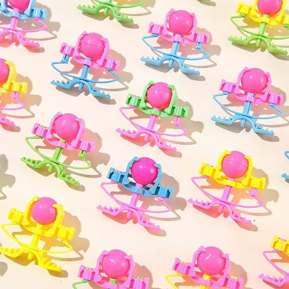 20Pcs Children Toy Launching Ball Set Easy to Use Children Hand-held Launcher Shoot Game Toy for Kids