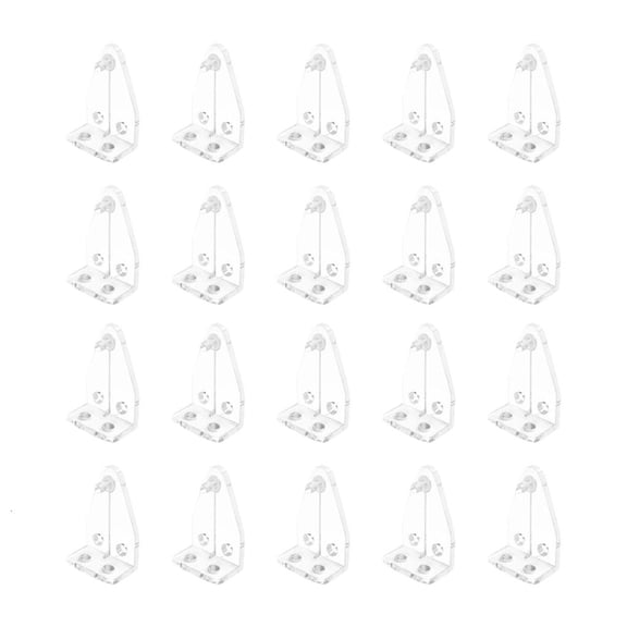 hejhncii 20Pcs Blind Hold Down Brackets Clear Clips Easy Installation Curtain Repair Part