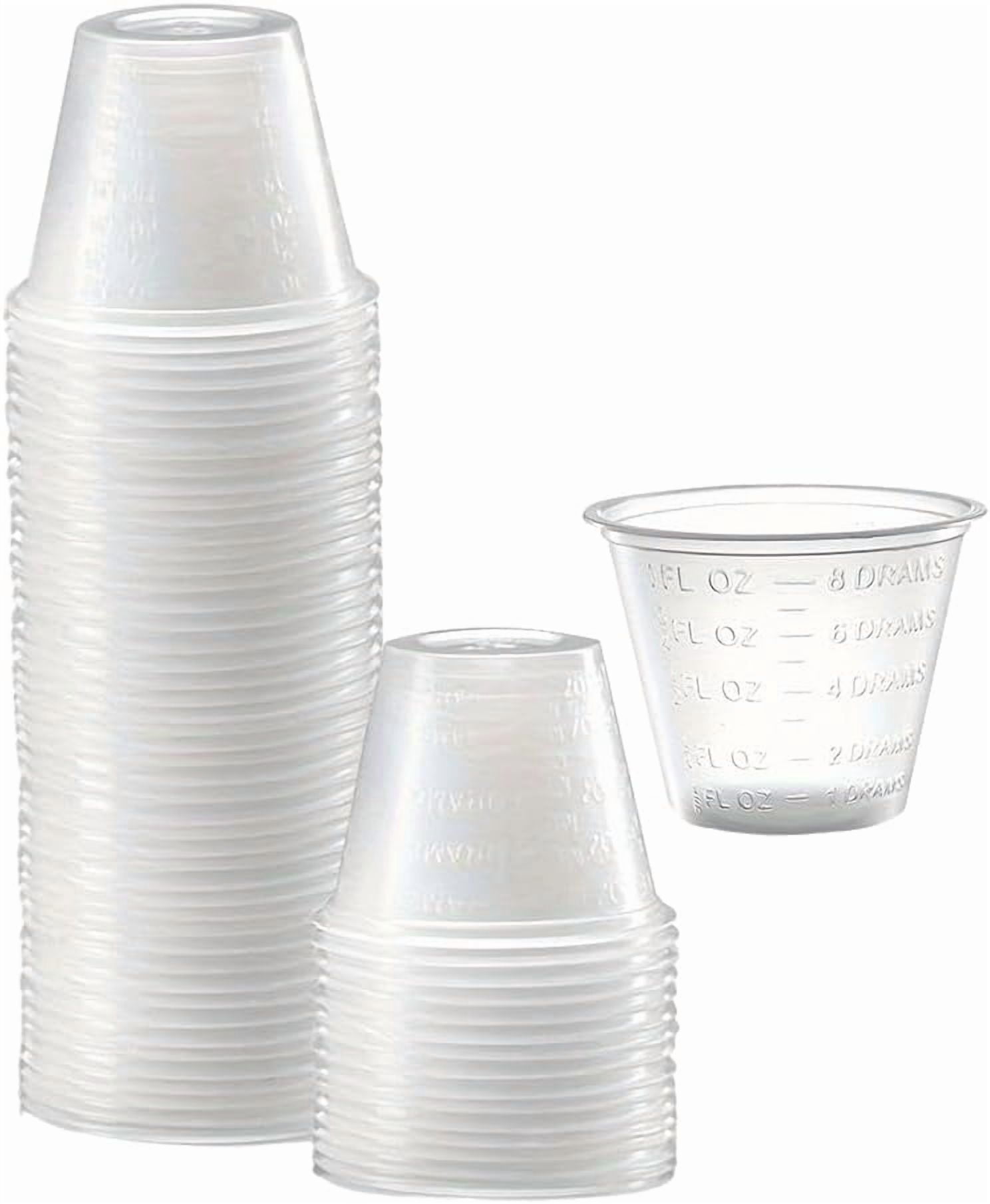 20Pcs Clear Graduated Plastic Disposable Cups 30ml Small Coffee Cups ...