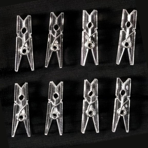 20Pcs Clear Plastic Clothes Pins, Mini Laundry Clips for Clothesline, Photo Paper Peg Pins Craft Clips