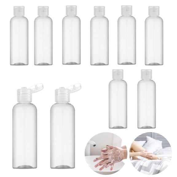 20Pcs Clear Travel Bottles BPA Free Travel Containers with Cap 100Ml Mini Bulk Travel Containers Size with Cap for Cosmetic,Birthday,Wedding,Party