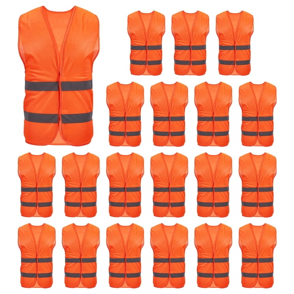 20Pcs Cloth Reflective Safety Vest Orange 680x550x1mm