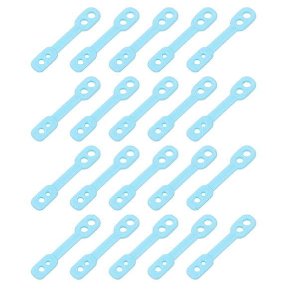 20Pcs Clothes Hanger Windproof Strip, Anti-Slip Off Fixed Buckle, Blue