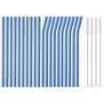 thumbnail image 1 of 20Pcs Coloful Reusable Glass Straws 8mm Drinking Straws For Smoothie Milkshake Tea Juice Cocktail Straws with 4Pcs Clean Brush, 1 of 10