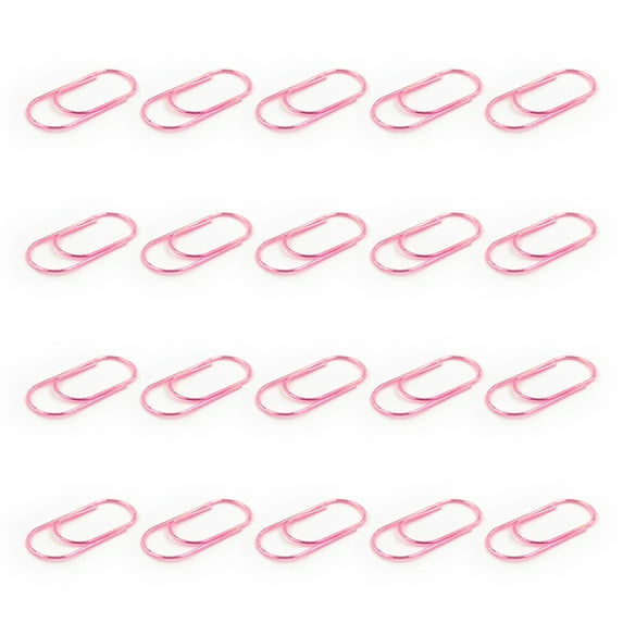 20Pcs Colored Paper Clip 50mm Large File Clip Metal Paperclips Colorful File Paper Clamp Metal Bookmarks Clip for Office