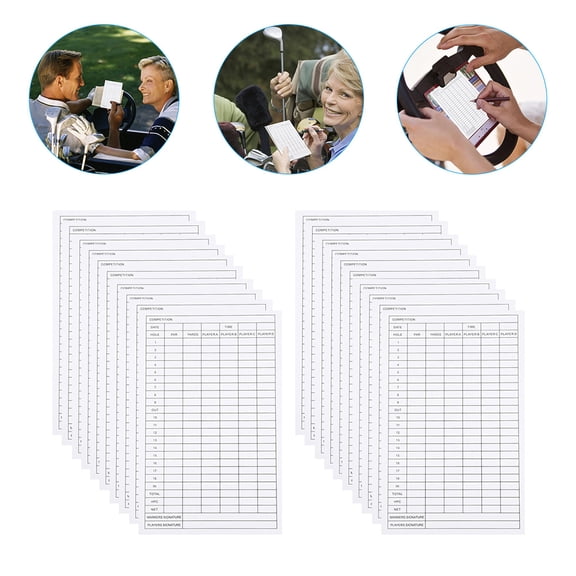 20Pcs Competition Scorecards Sports Score Cards For Golfs Supply Sports Accessory