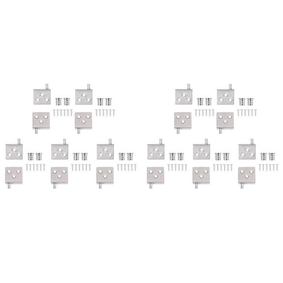 20Pcs Concealed Hinges Cabinet Up and Down Door Pivot CT Corner Codes for Wood Panel Cupboard Display Support