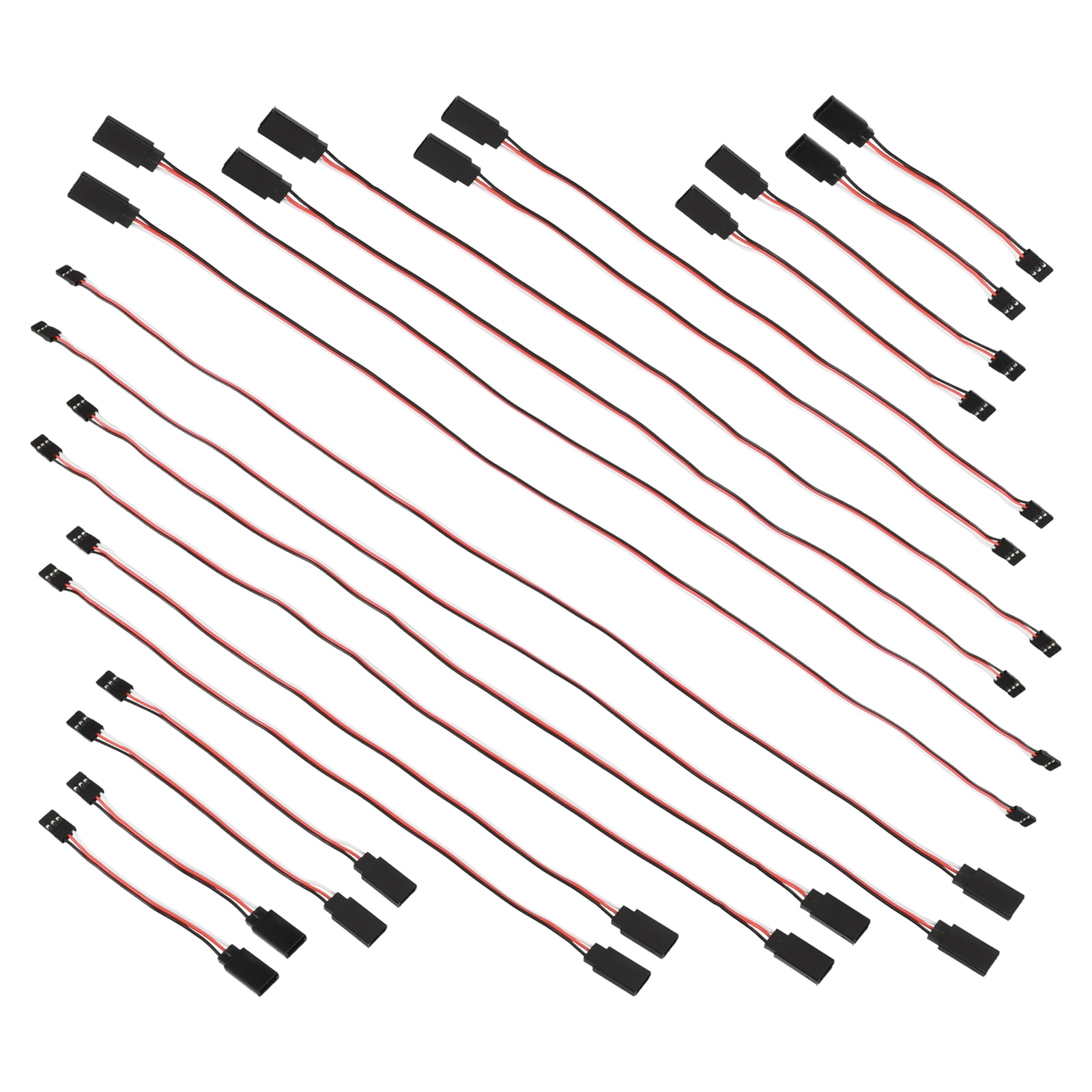 20Pcs Control Board Servo Extension Cord, Female to Male RC Servo Extension Wire, Remote Control Parts Extension Cable for Servo Connection